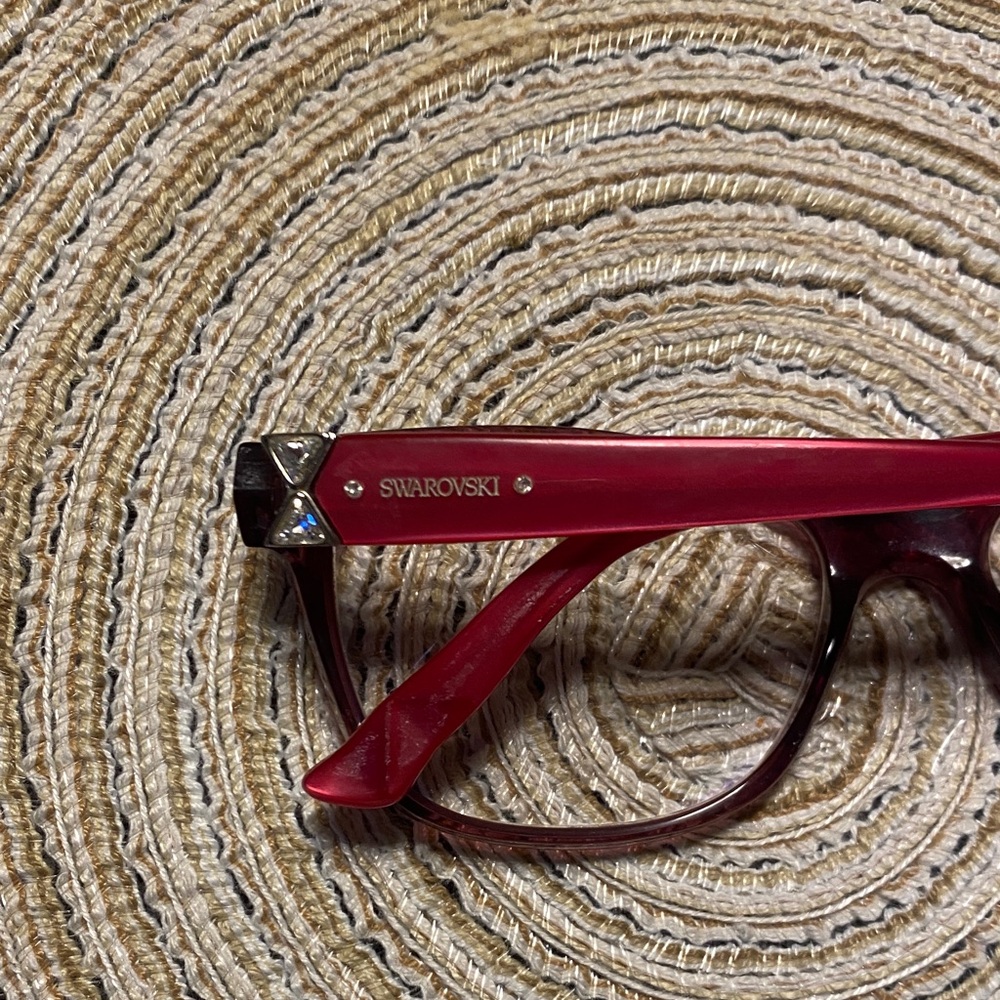 Swarvoski Burgundy Women's Glasses - Picture 6 of 8